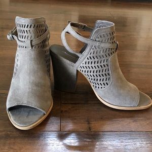 Open toed ankle booties